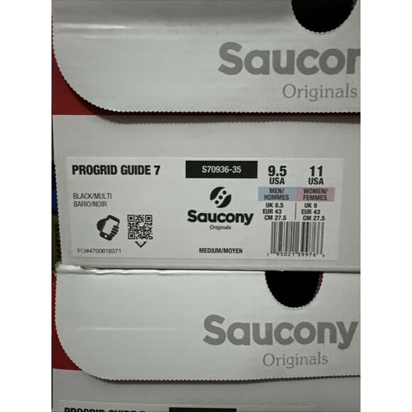 New Men\'s Size 9.5 Saucony Progrid Guide 7 Black Multi Running Shoes S70936-35 main image 4